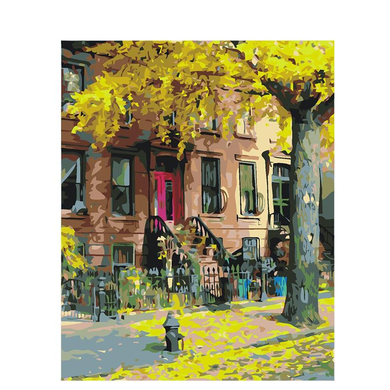 Scene Of Street - DIY Painting By Numbers Kit