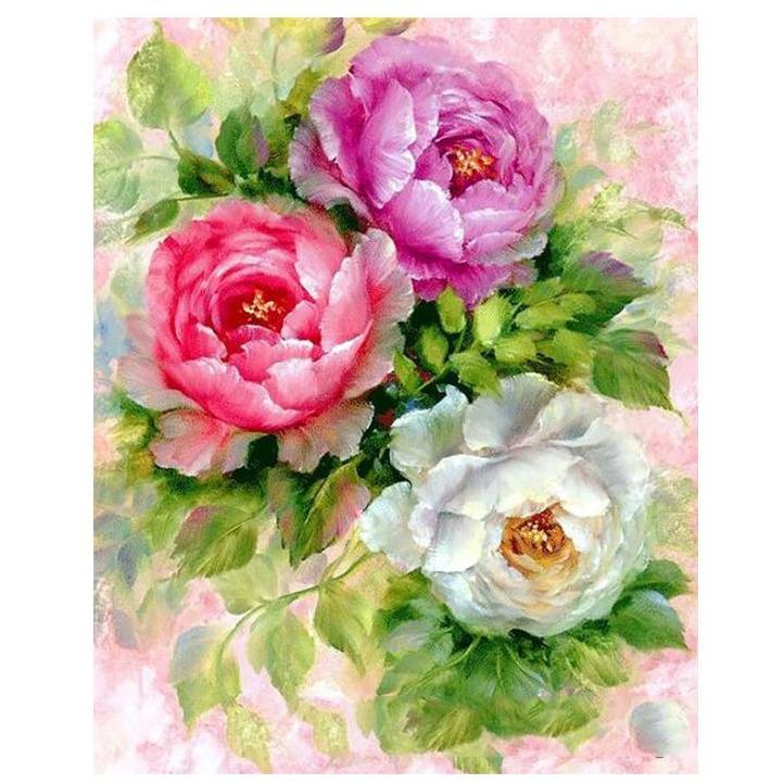 Three Roses - DIY Painting By Numbers Kit