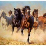 Racing Mighty Horses - DIY Painting By Numbers Kit