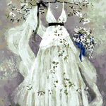White Wedding Dress - DIY Painting By Numbers Kit