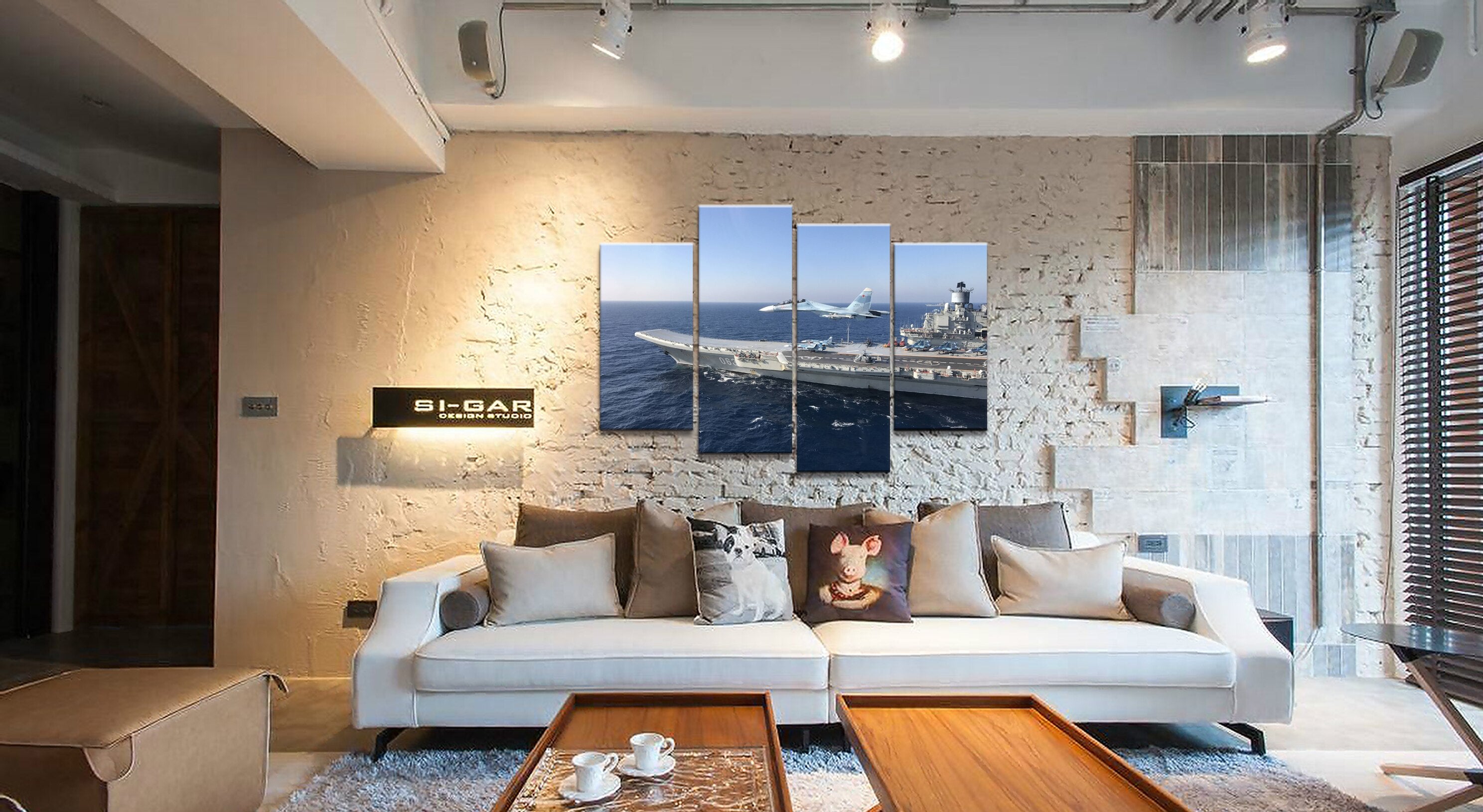 Military Aircraft Carrier Painting