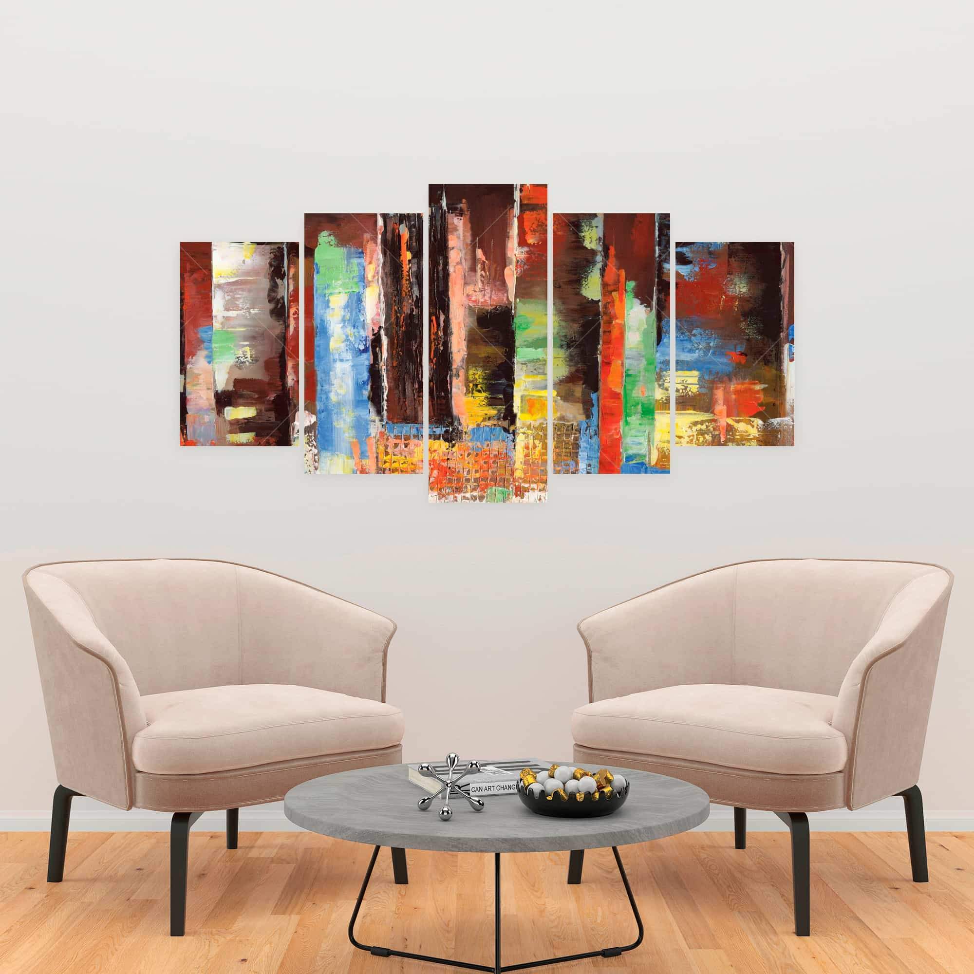 Abstract & Colorful Cityscape By Night