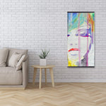 Abstract Colorful Portrait - Wooden Magnetic Frame