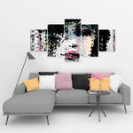 Abstract Colorful Woman Face Made From Dots