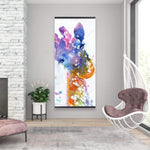 Abstract Giraffe With Color Splash - Wooden Magnetic Frame