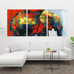Abstract And Colorful Elephant In Motion