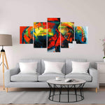 Abstract And Colorful Elephant In Motion