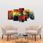 Abstract And Colorful Elephant In Motion
