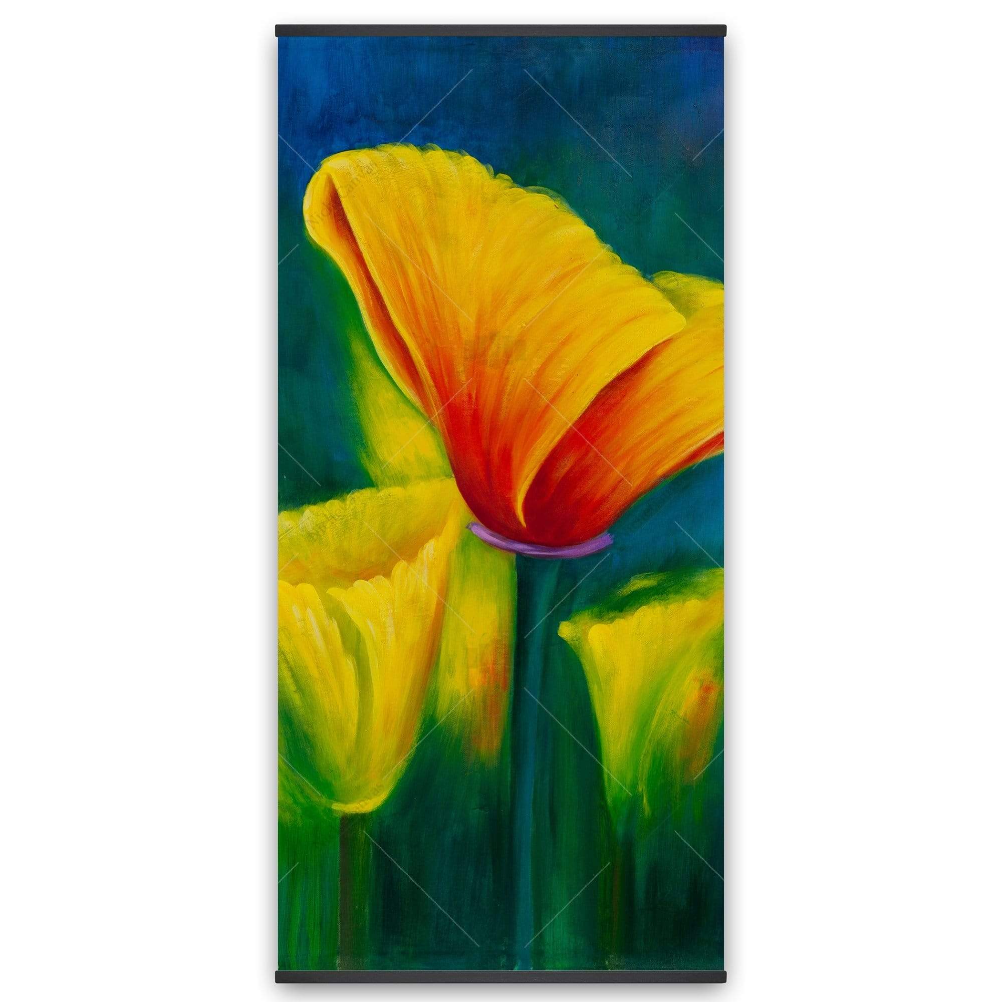 Beautiful Colorful Flowers - Wooden Magnetic Frame