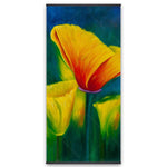 Beautiful Colorful Flowers - Wooden Magnetic Frame