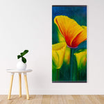Beautiful Colorful Flowers - Wooden Magnetic Frame