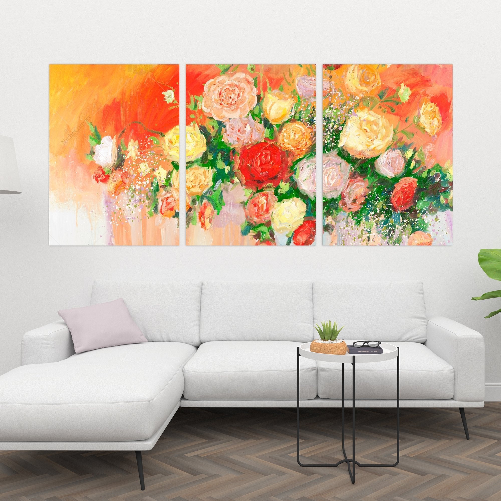 Bouquet Of Multicolor Abstract Flowers