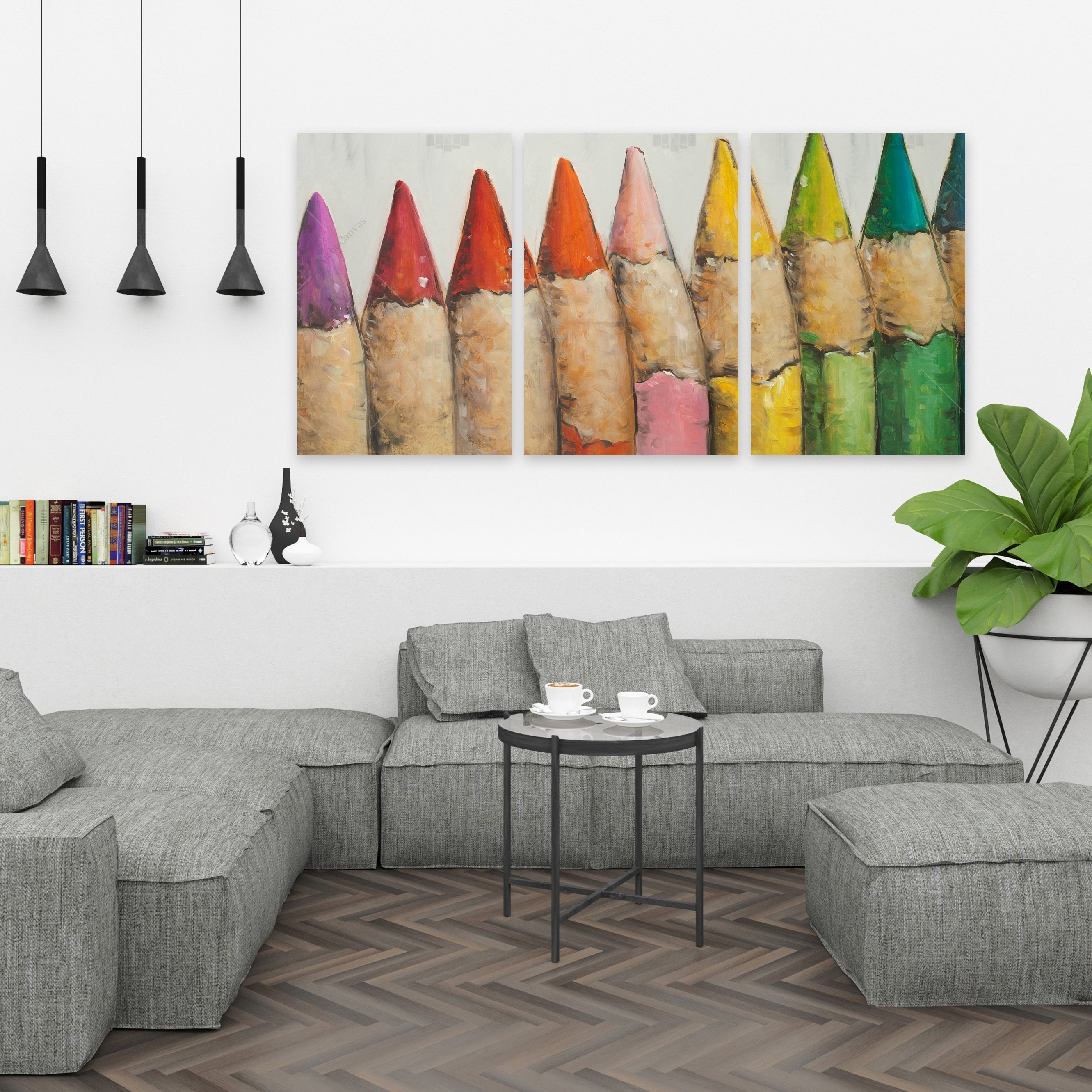 Color Pencils Standing