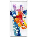 Color Spotted Abstract Giraffe - Wooden Magnetic Frame