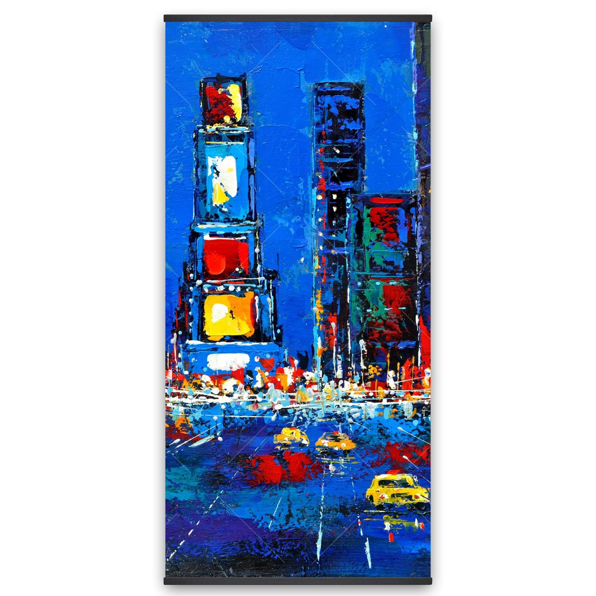 Colorful And Abstract Times Square By Night - Wooden Magnetic Frame