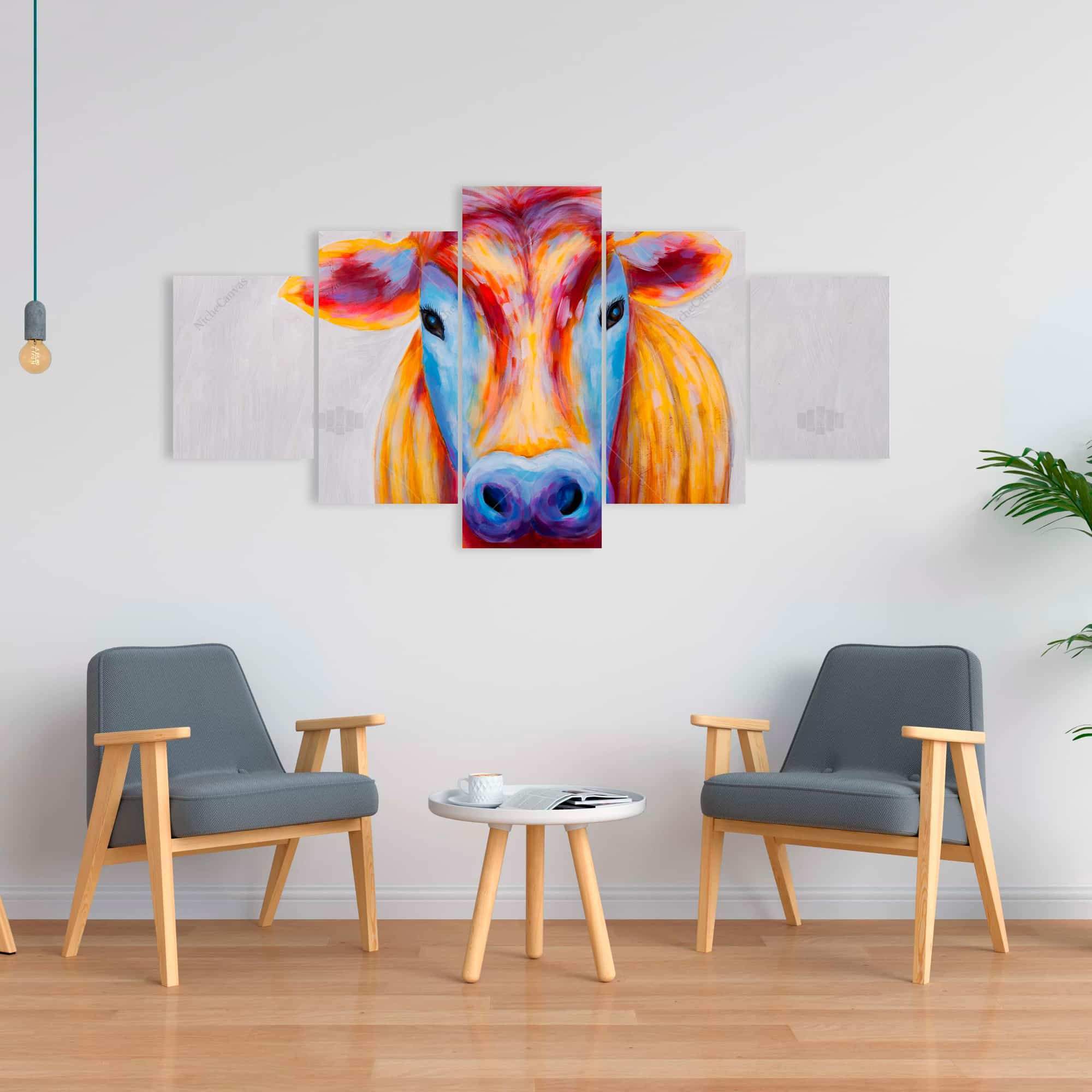 Colorful Country Cow
