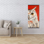 Colorful Eagle Owl - Wooden Magnetic Frame
