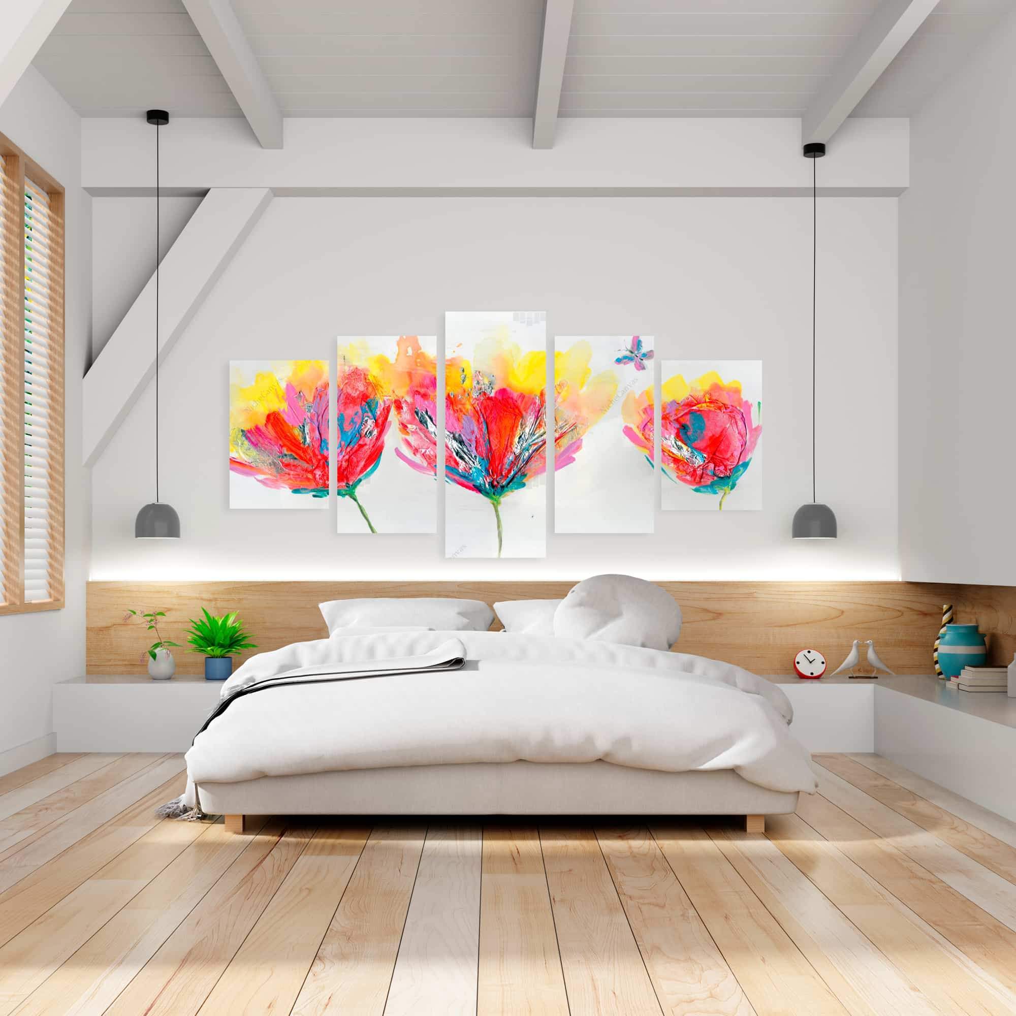 Colorful Flowers With a Butterfly