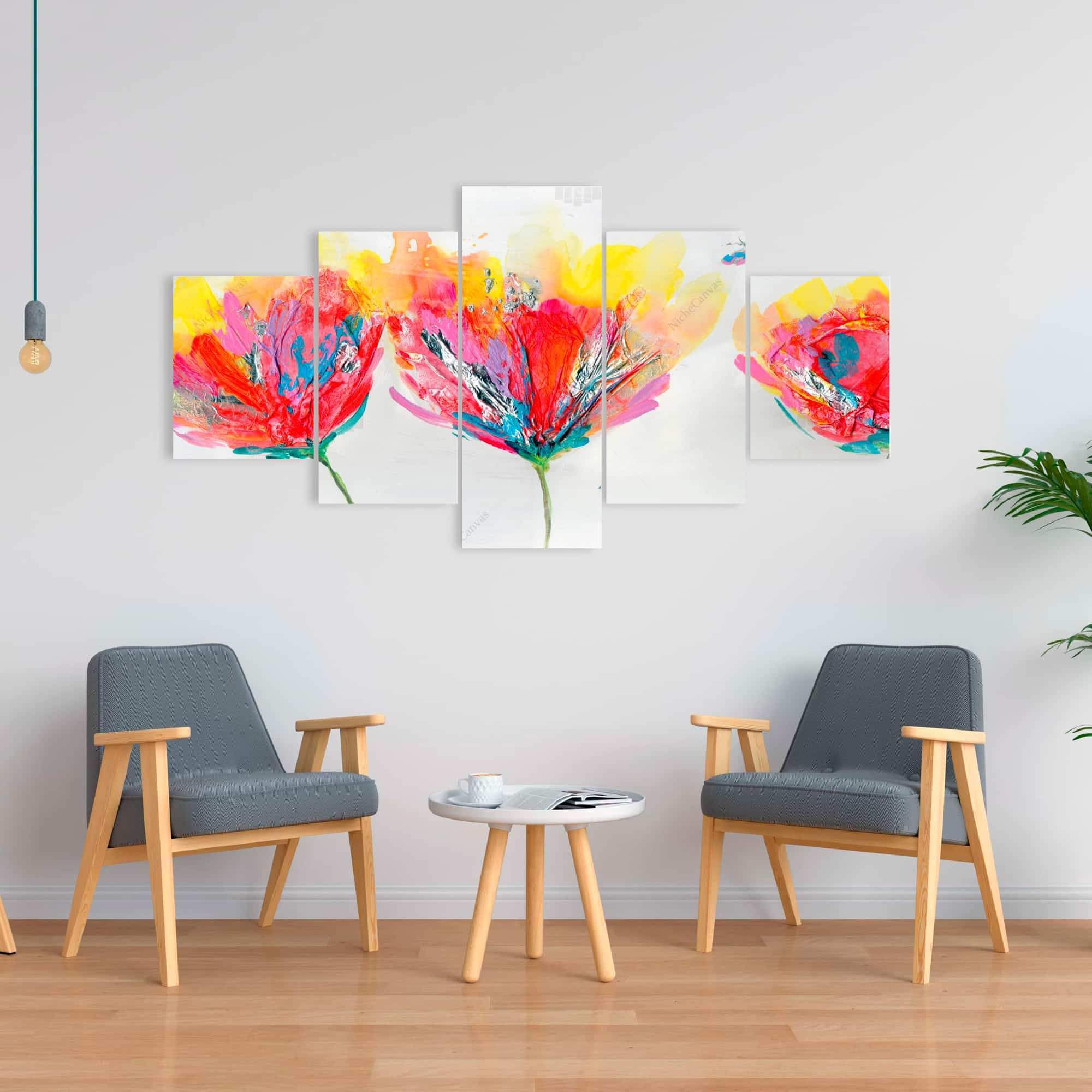 Colorful Flowers With a Butterfly