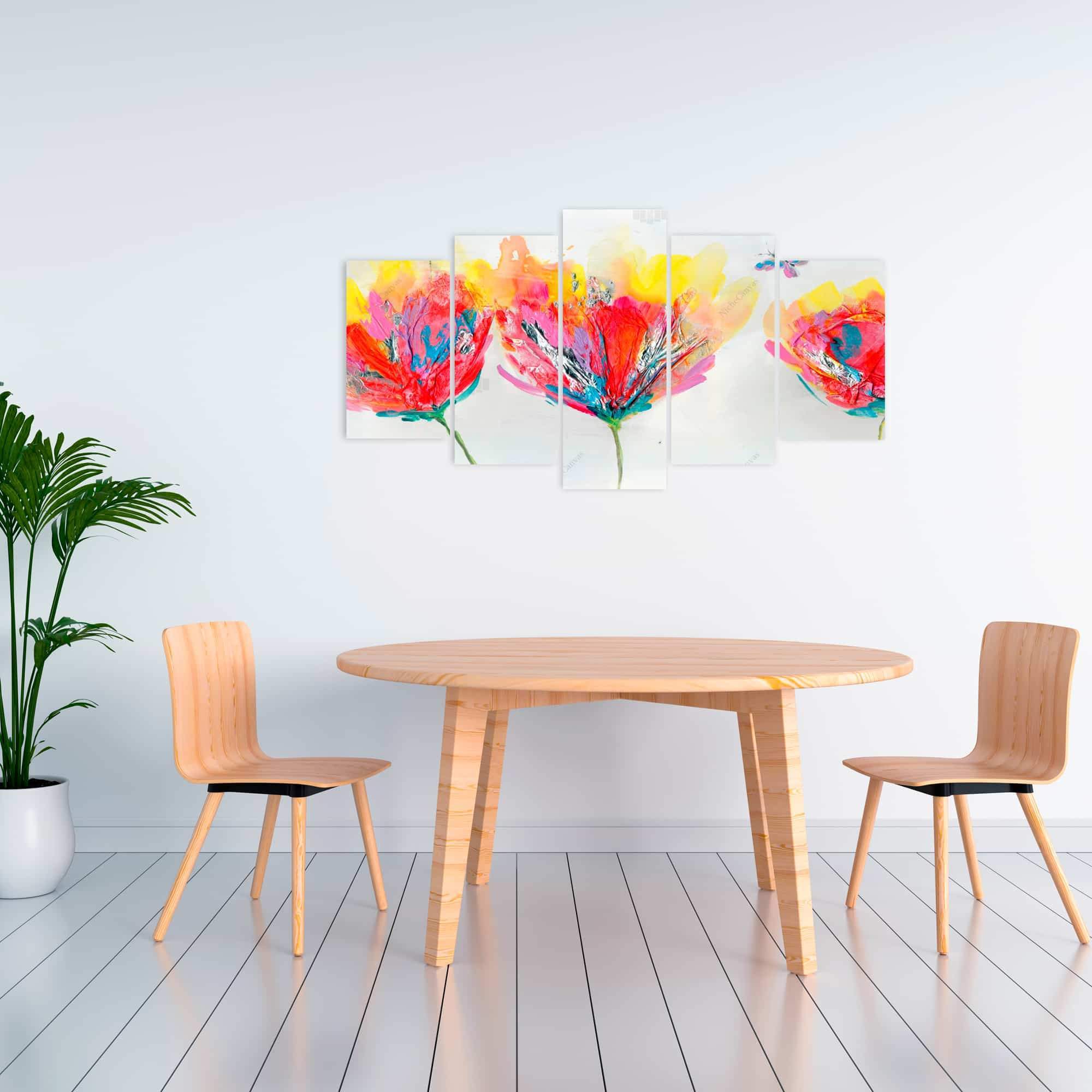 Colorful Flowers With a Butterfly