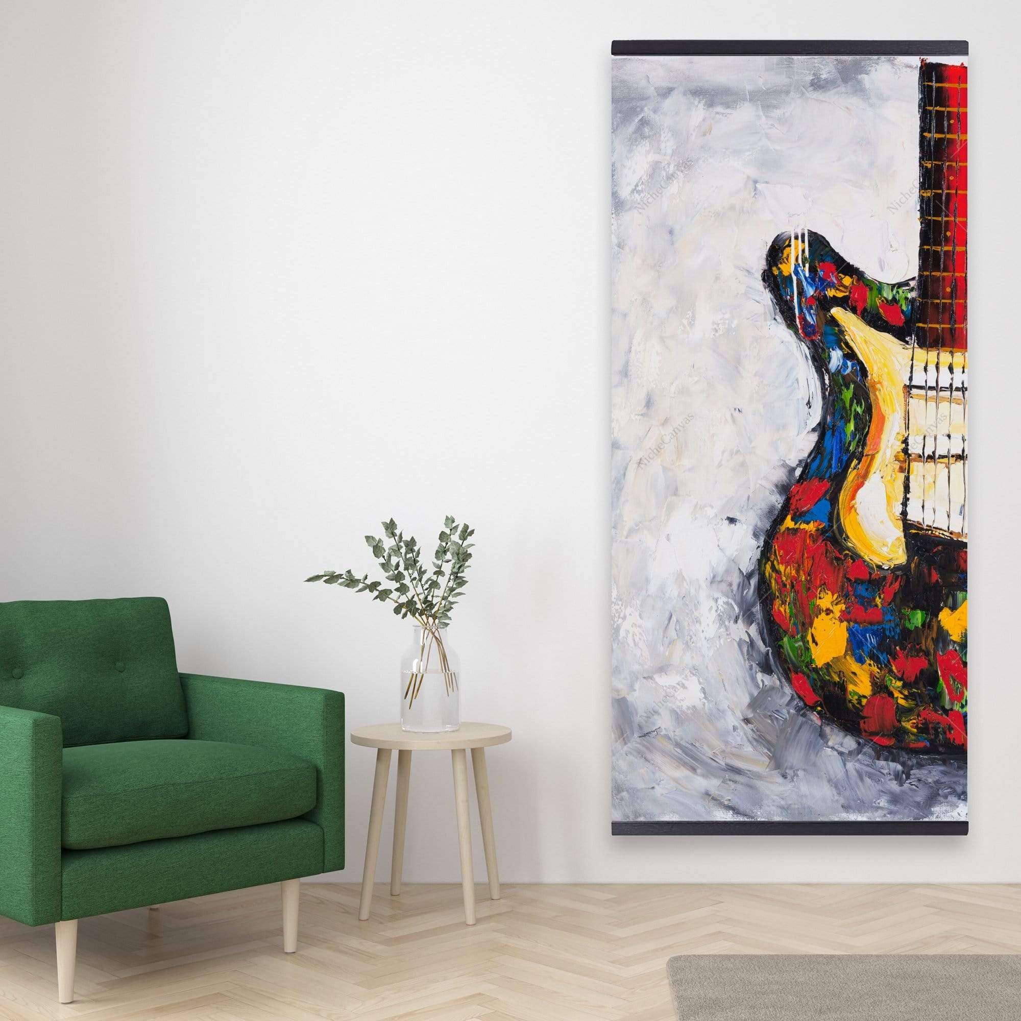 Colorful Guitar - Wooden Magnetic Frame