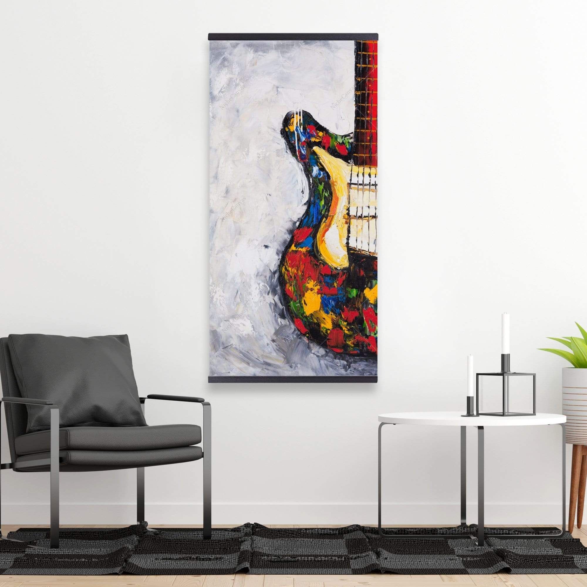 Colorful Guitar - Wooden Magnetic Frame