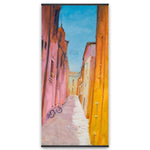 Colorful Houses In The Streets Of Collioure - Wooden Magnetic Frame