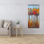 Colorful Leaves Trees - Wooden Magnetic Frame