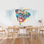 Colorful Smiling Pug