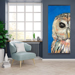 Colorful Spotted Owl - Wooden Magnetic Frame