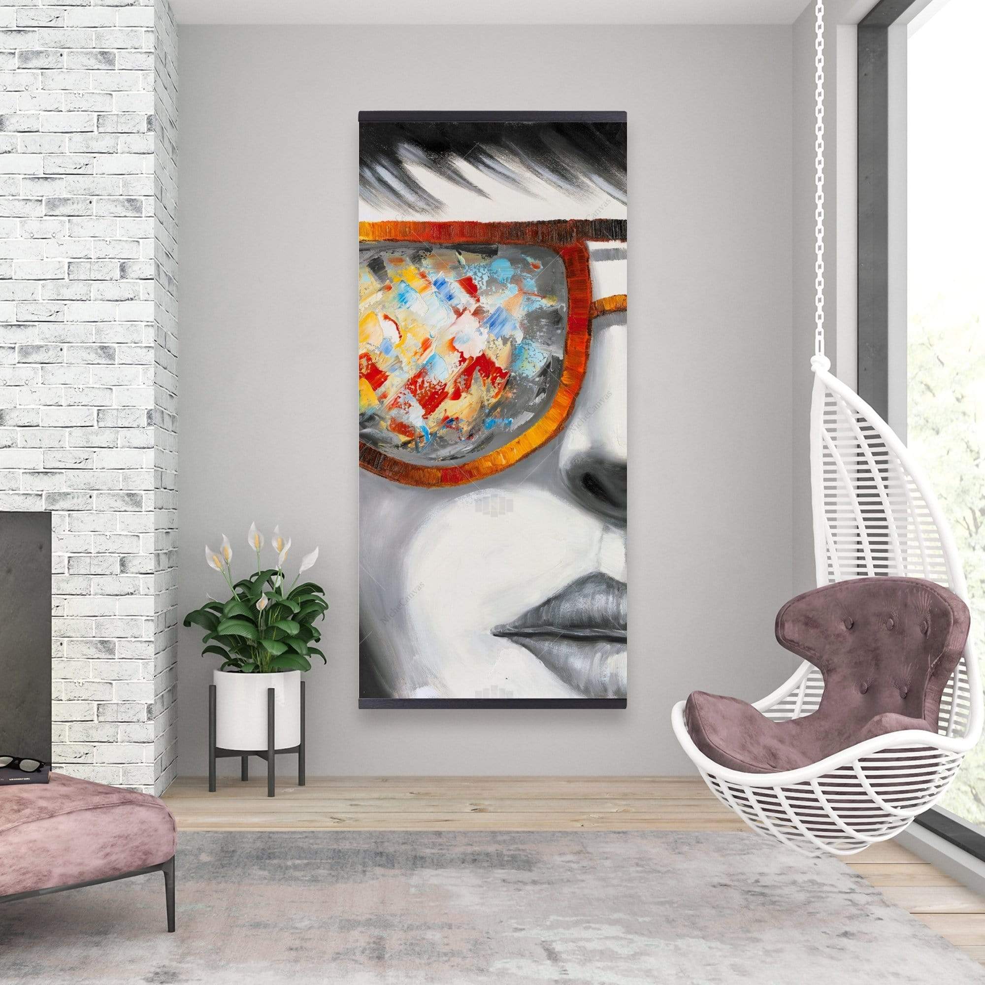 Colorful Sunglasses - Wooden Magnetic Frame