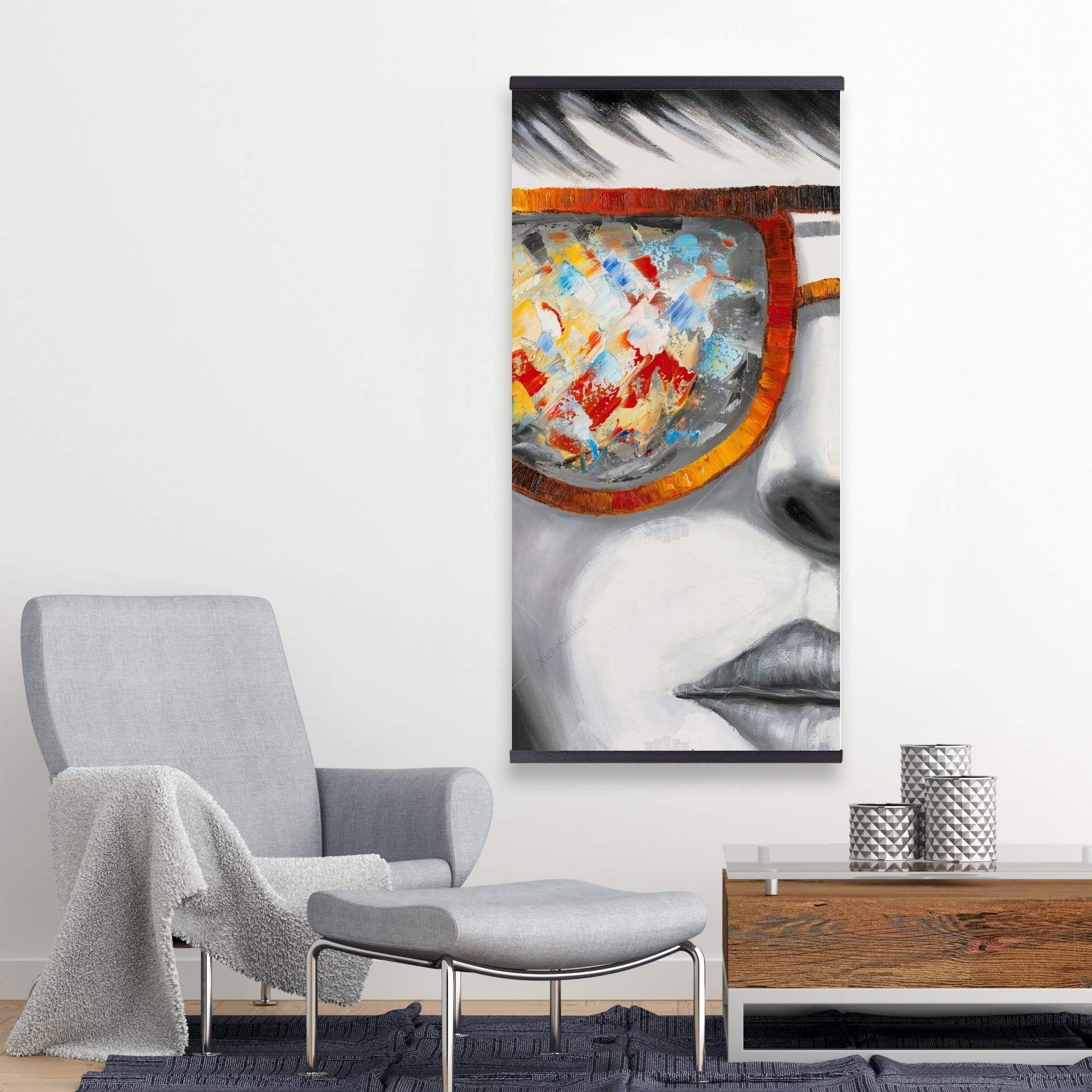 Colorful Sunglasses - Wooden Magnetic Frame