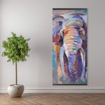 Elephant In Pastel Color - Wooden Magnetic Frame