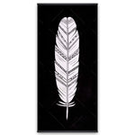Feather With Patterns - Wooden Magnetic Frame