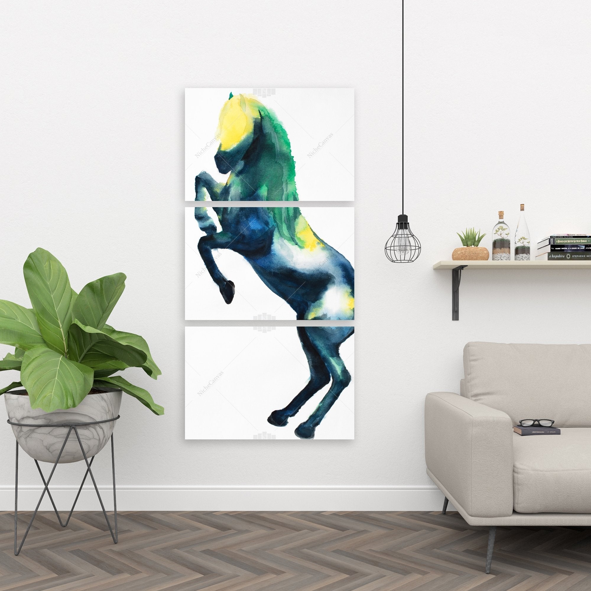 Greeting Colorful Horse