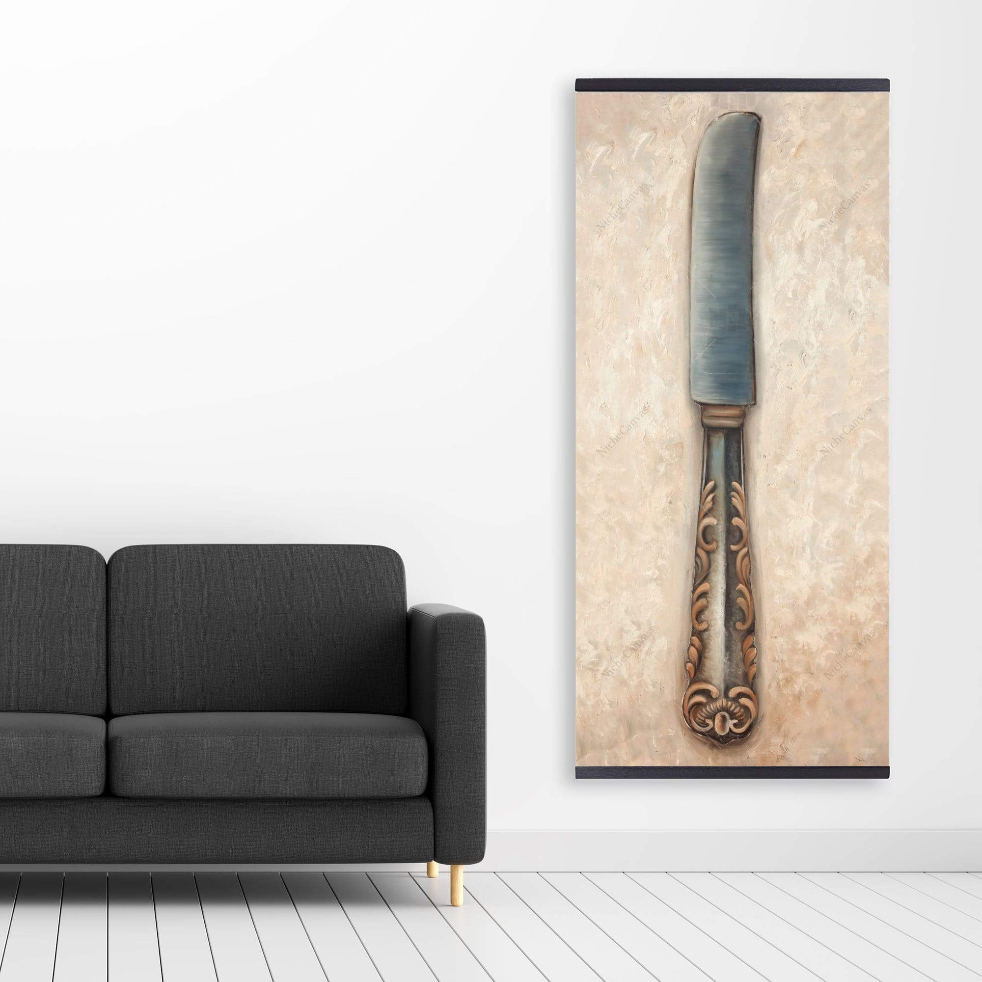 Vintage Butter Knife - Wooden Magnetic Frame