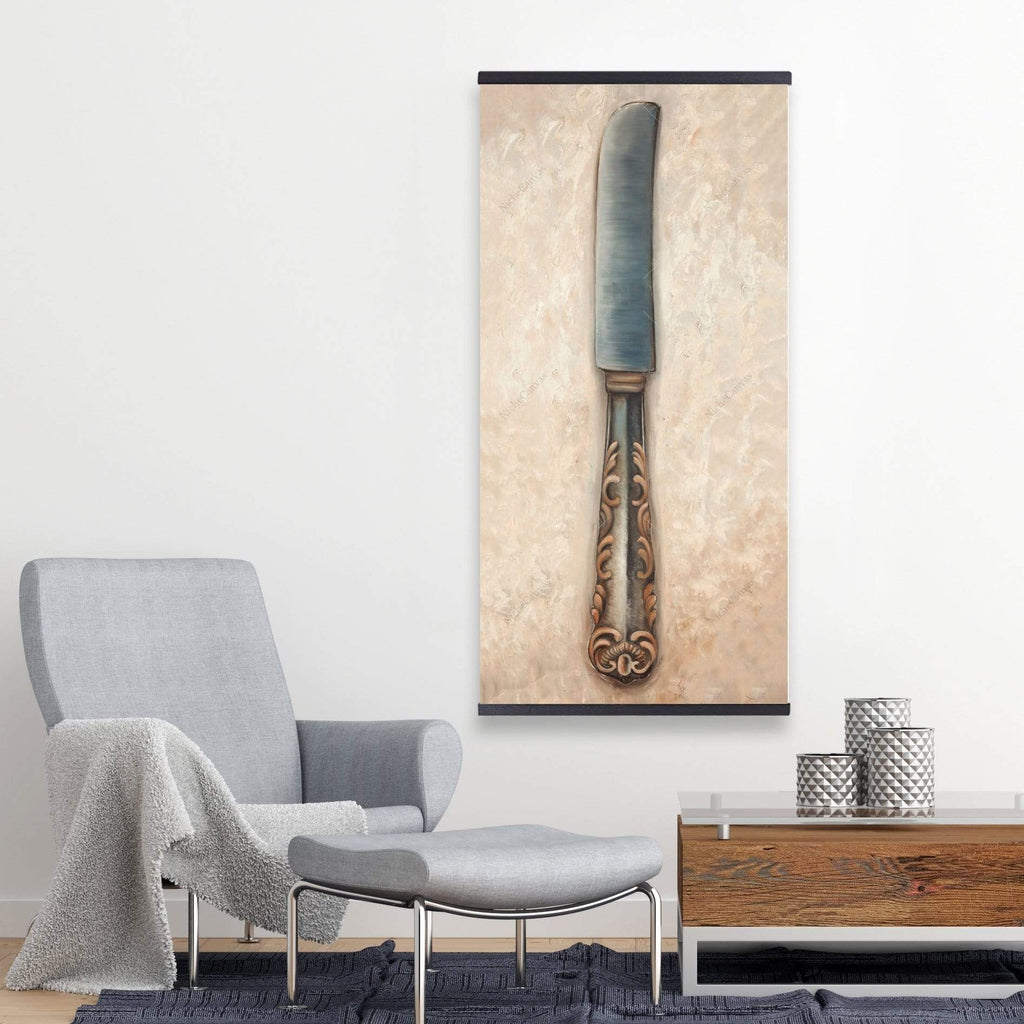 Vintage Butter Knife - Wooden Magnetic Frame