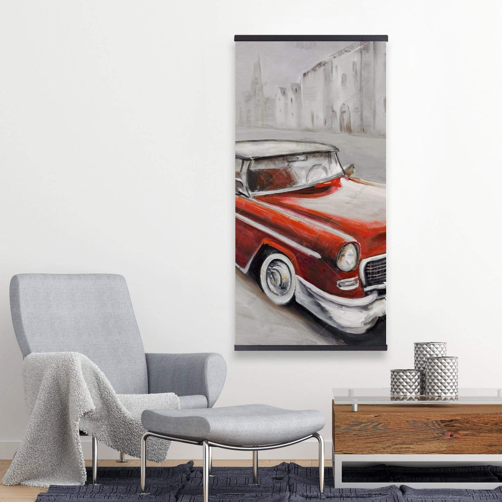 Vintage Classic Car - Wooden Magnetic Frame