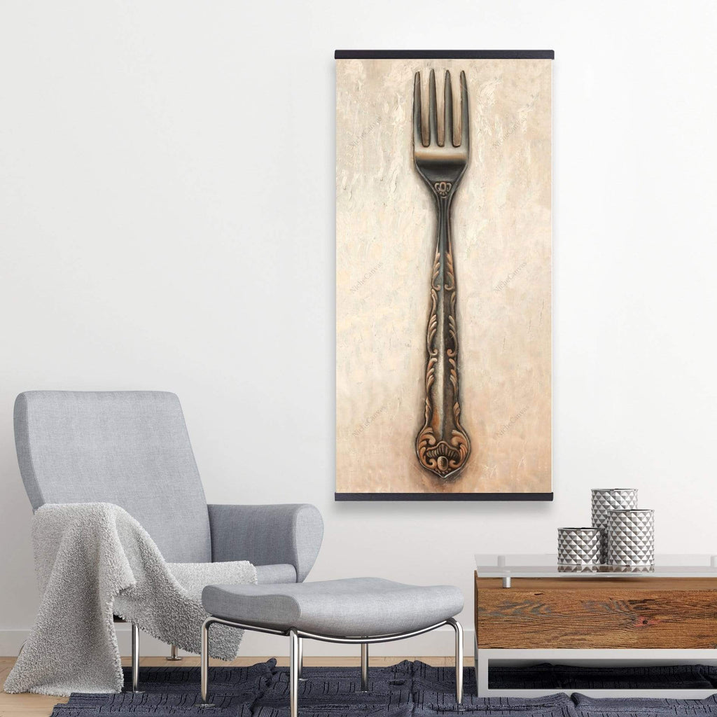 Vintage Fork - Wooden Magnetic Frame