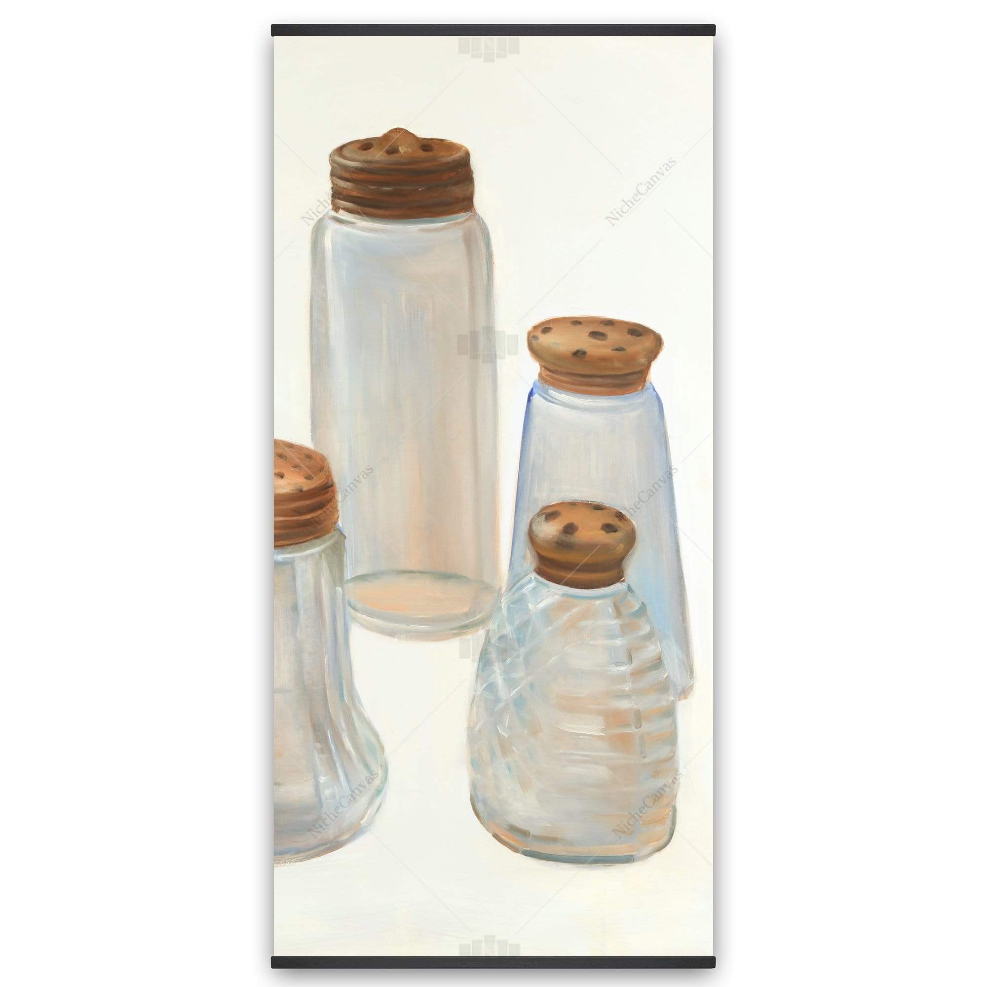 Vintage Salt And Pepper Shaker - Wooden Magnetic Frame