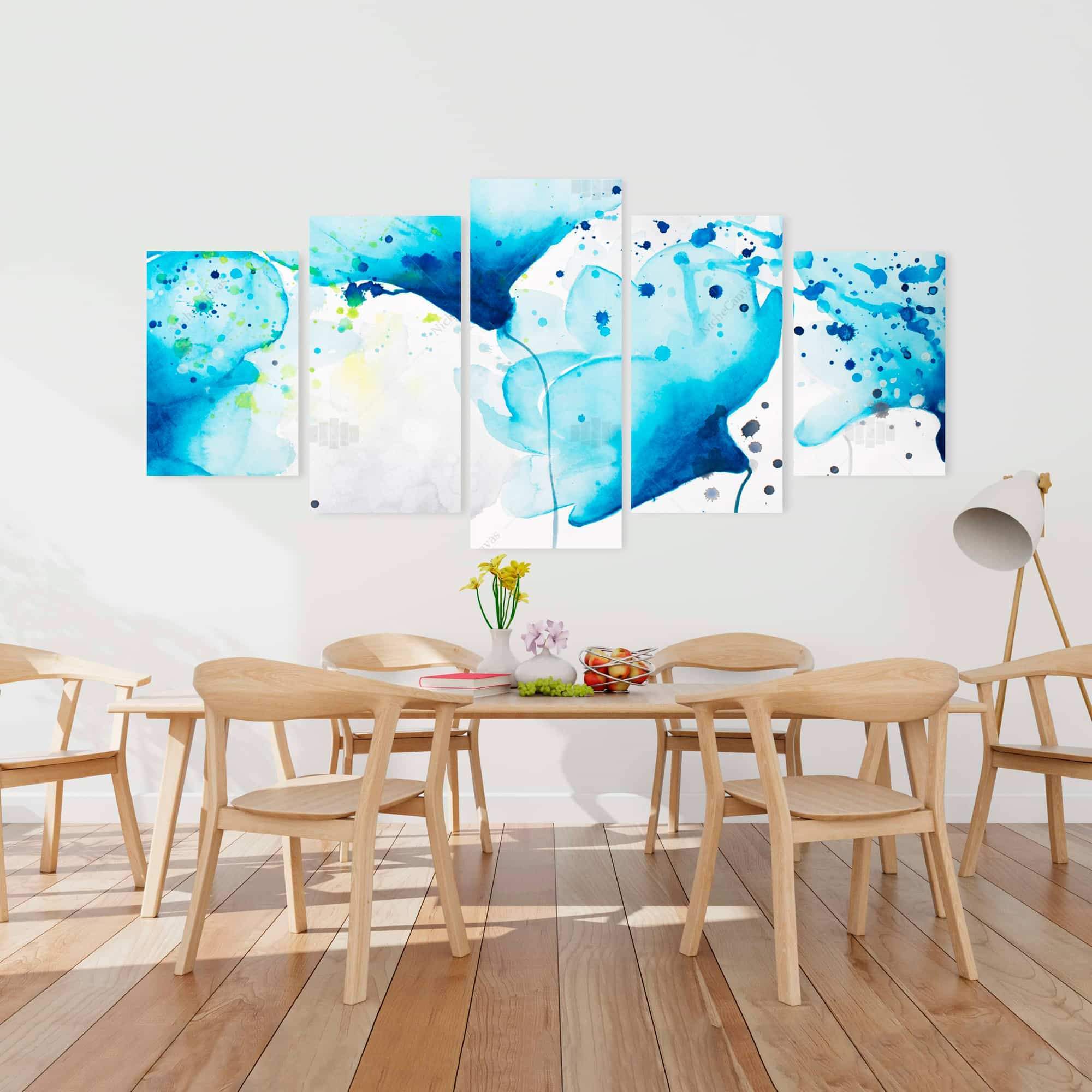 Watercolor Paint Splash Flowers