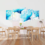 Watercolor Paint Splash Flowers