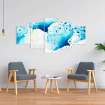 Watercolor Paint Splash Flowers