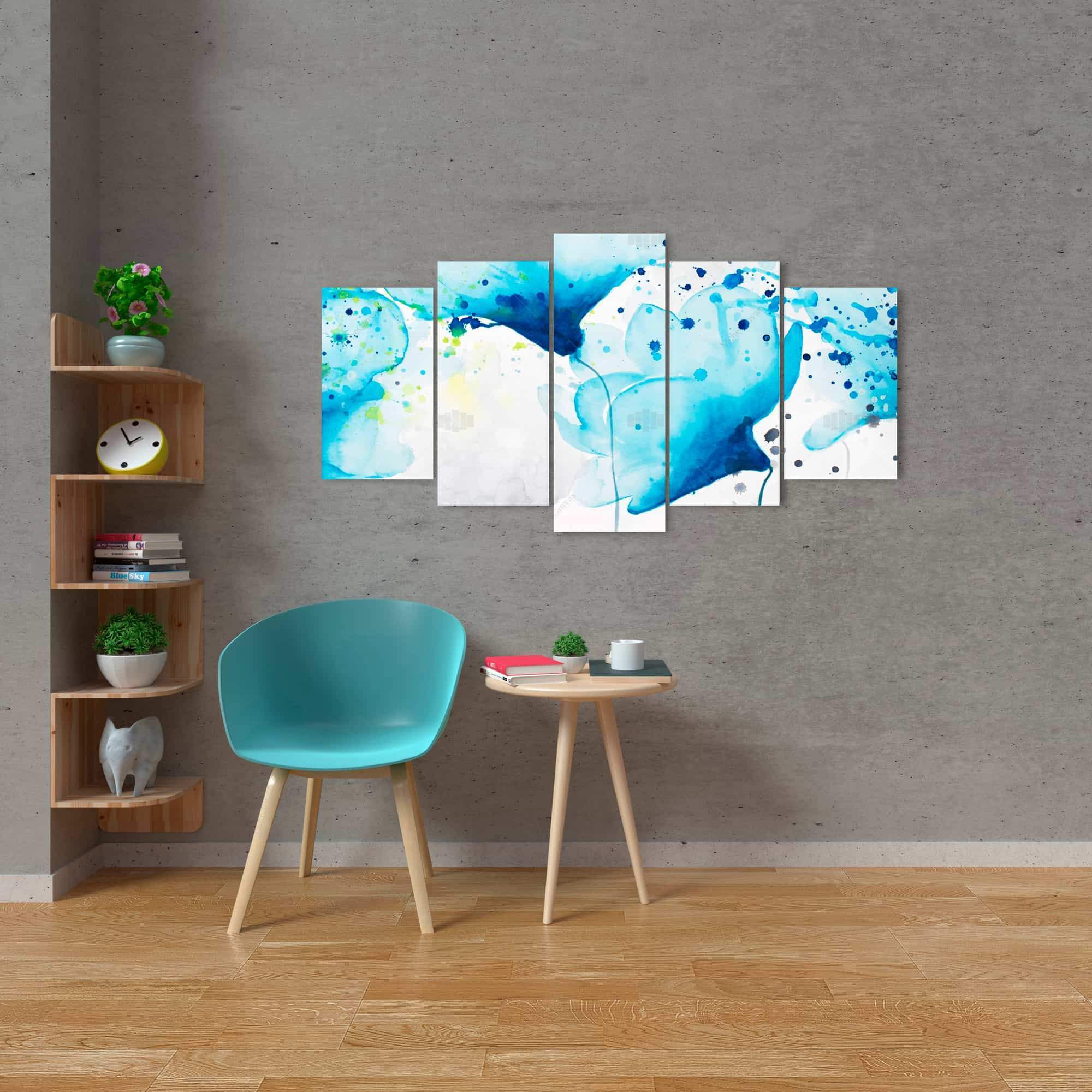 Watercolor Paint Splash Flowers